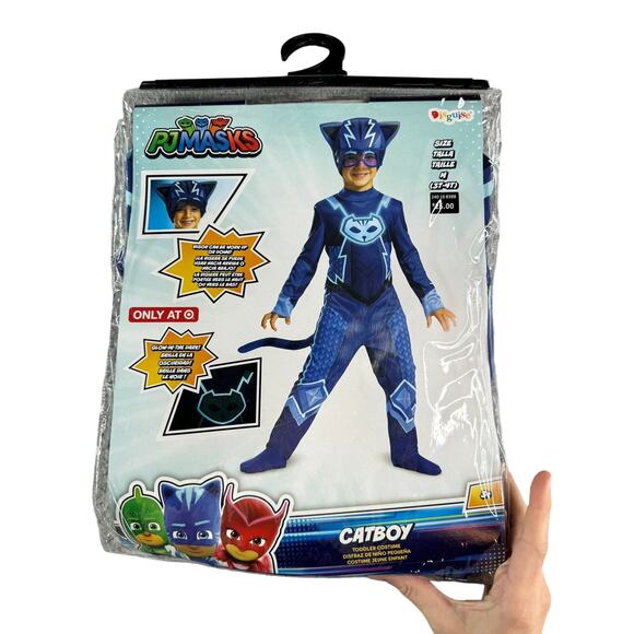 PJ Masks Catboy Costume Toddler Medium 3T-4T Disguise Youth Children Target NWT - Picture 1 of 3